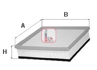 Filtr powietrza SOFIMA S 3607 A