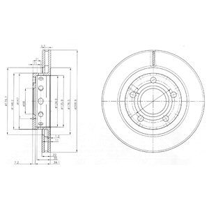 Tarcza hamulcowa DELPHI BG3525