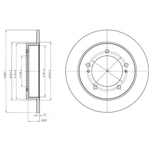 Tarcza hamulcowa DELPHI BG4289