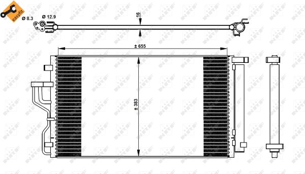Skraplacz klimatyzacji NRF 350078