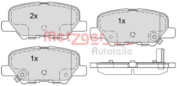 Klocki hamulcowe METZGER 1170790
