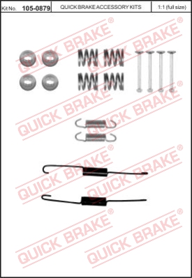 Zestaw dodatków do szczęk hamulcowych QUICK BRAKE 105-0879