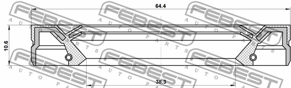 Pierścień uszczelniający półosi FEBEST 95IEW-40641113C