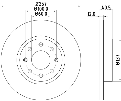 Tarcza hamulcowa HELLA 8DD 355 114-351