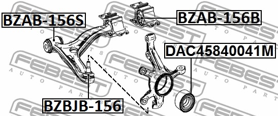 Zestaw naprawczy przegubu FEBEST BZBJB-156