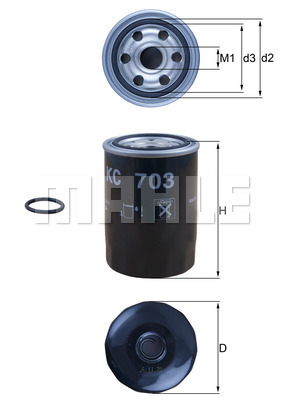 Filtr paliwa MAHLE KC 703D