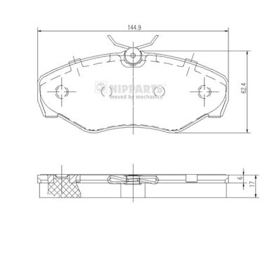 Klocki hamulcowe NIPPARTS J3601080