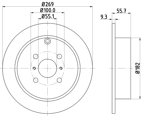 Tarcza hamulcowa HELLA 8DD 355 110-491