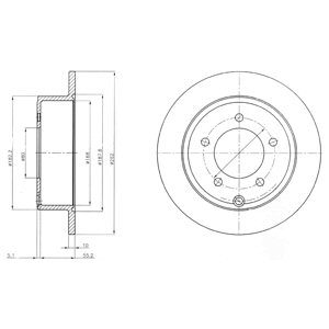 Tarcza hamulcowa DELPHI BG4179