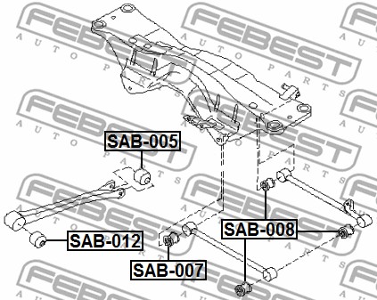 Tuleja wahacza FEBEST SAB-012