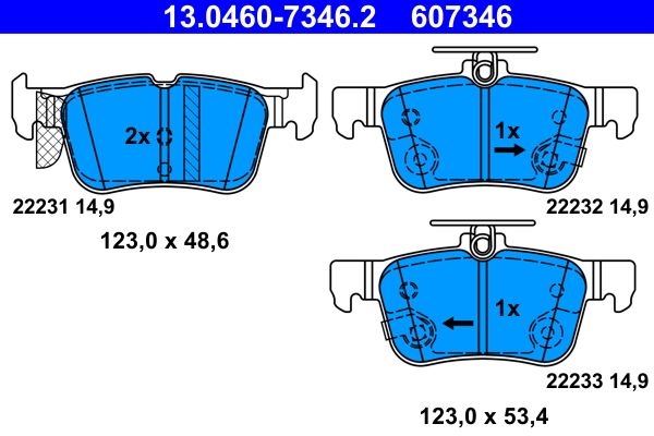 Klocki hamulcowe ATE 13.0460-7346.2