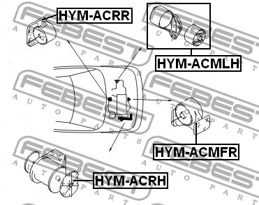 Poduszka silnika FEBEST HYM-ACMFR