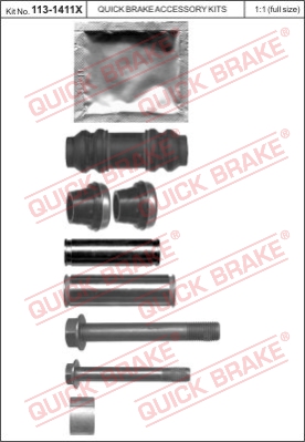 Zestaw tulei prowadzących zacisk hamulca QUICK BRAKE 113-1411X
