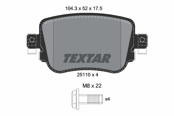 Klocki hamulcowe TEXTAR 2511003
