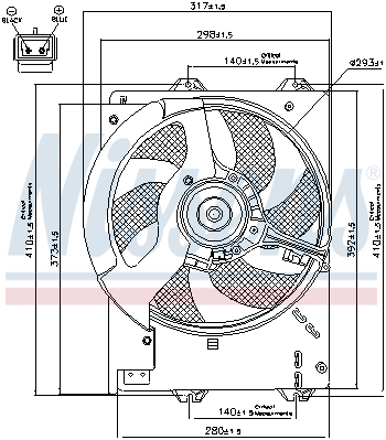 Wentylator NISSENS 85267