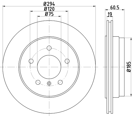 Tarcza hamulcowa HELLA 8DD 355 112-271