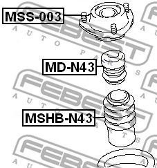 Poduszka amortyzatora FEBEST MSS-003