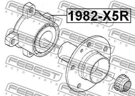 Piasta koła FEBEST 1982-X5R