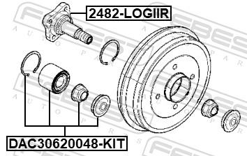 Korpus osi FEBEST 2482-LOGIIR