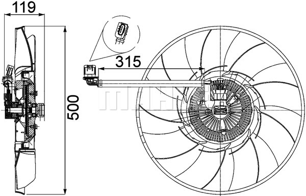 Wentylator MAHLE CFF 469 000P