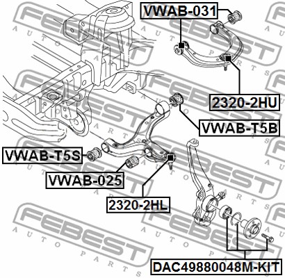 Sworzeń wahacza FEBEST 2320-2HU