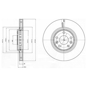 Tarcza hamulcowa DELPHI BG4266