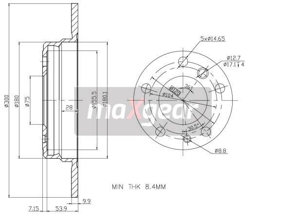 Tarcza hamulcowa MAXGEAR 19-0694