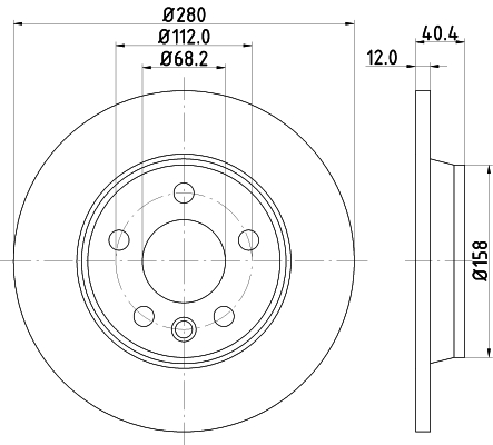 Tarcza hamulcowa HELLA PAGID 8DD 355 105-611