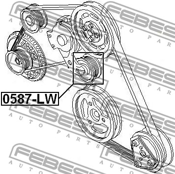 Rolka napinacza paska osprzętu FEBEST 0587-LW