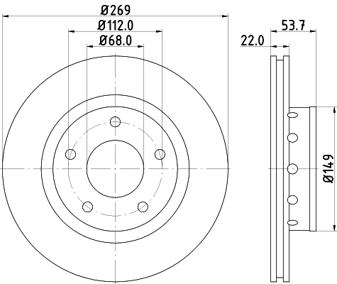 Tarcza hamulcowa HELLA PAGID 8DD 355 128-951