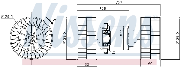 Silnik elektryczny dmuchawy NISSENS 87190