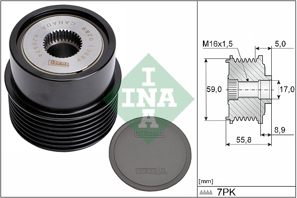 Sprzęgło alternatora INA 535 0354 10