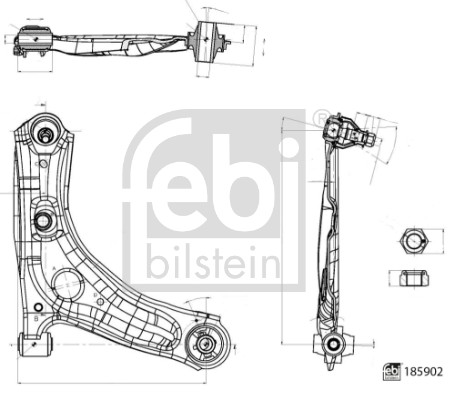 Wahacz, zawieszenie koła FEBI BILSTEIN 185902