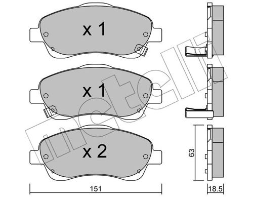 Klocki hamulcowe METELLI 22-0450-0