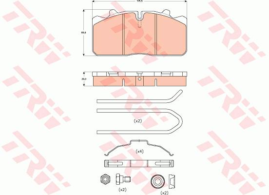 Klocki hamulcowe TRW GDB5069