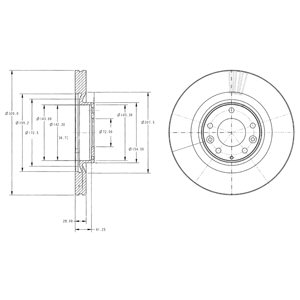 Tarcza hamulcowa DELPHI BG9104