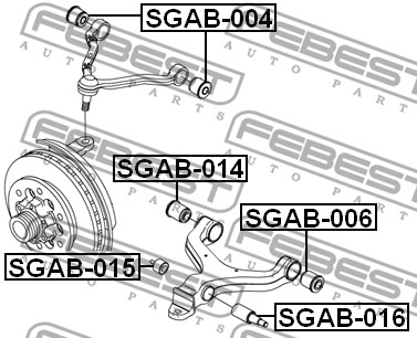 Tuleja wahacza FEBEST SGAB-015