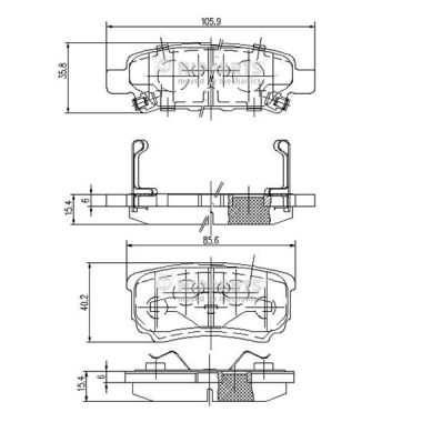Klocki hamulcowe NIPPARTS N3615015