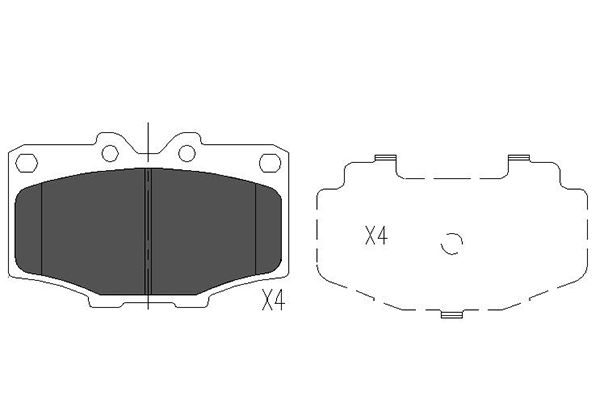 Klocki hamulcowe KAVO PARTS KBP-9028