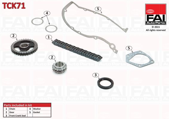 Zestaw łańcucha rozrządu FAI AUTOPARTS TCK71