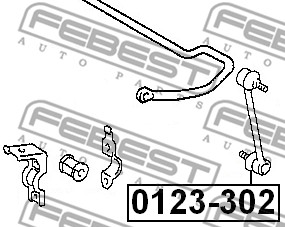 Łącznik stabilizatora FEBEST 0123-302