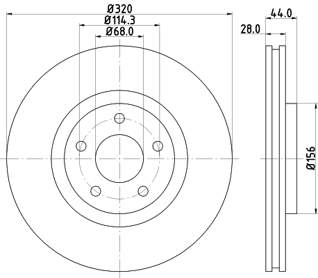 Tarcza hamulcowa HELLA 8DD 355 116-761