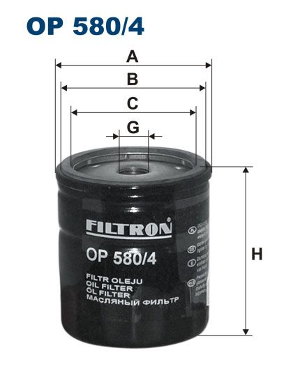 Filtr oleju FILTRON OP 580/4