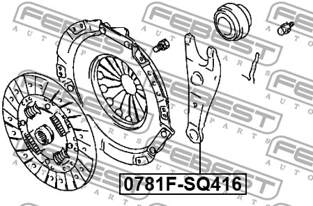Dźwignia wysprzęglika FEBEST 0781F-SQ416