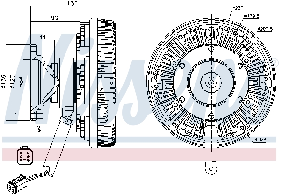 Sprzęgło wentylatora NISSENS 86154