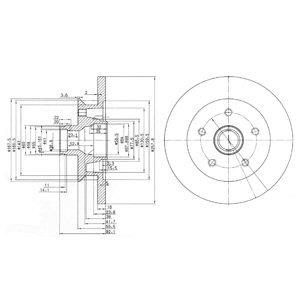 Tarcza hamulcowa DELPHI BG2468