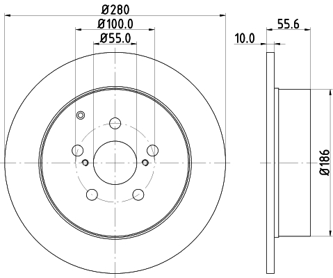 Tarcza hamulcowa HELLA 8DD 355 111-671