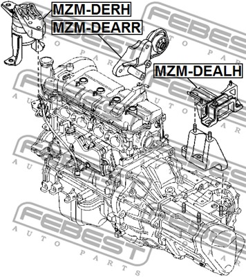 Poduszka silnika FEBEST MZM-DEARR