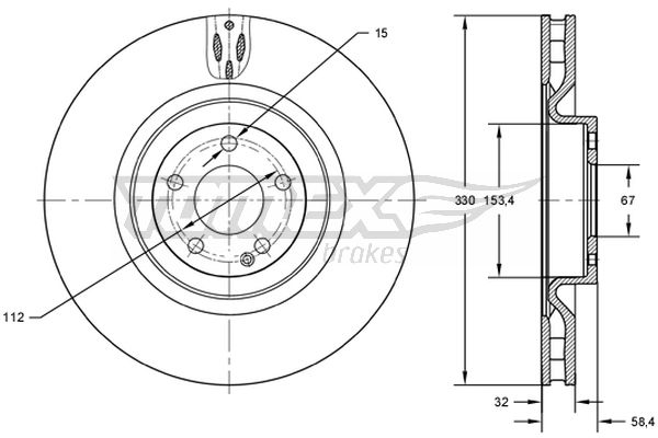 Tarcza hamulcowa TOMEX BRAKES TX 72-75