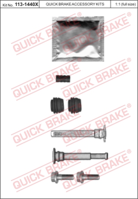 Zestaw tulei prowadzących zacisk hamulca QUICK BRAKE 113-1440X